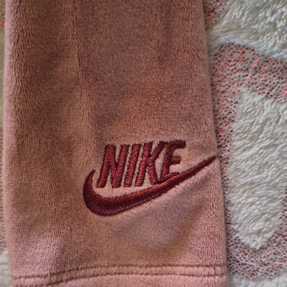 Nike Pink and Cream Velour Kids' Hoodie Set - Picture 6 of 8